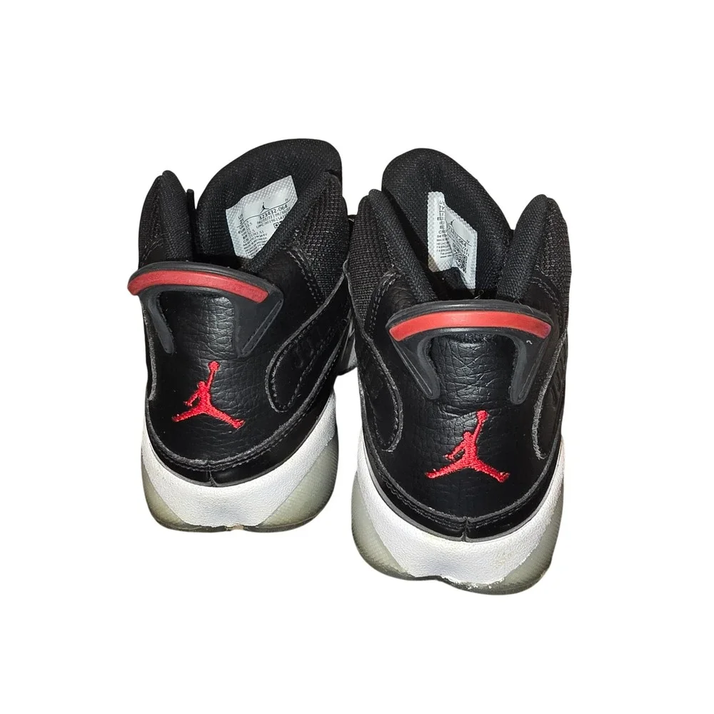 Jordan 6 Rings Basketball Shoes Youth Sneakers Black Red Jumpman Size‎ 2Y